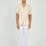 BREEZY LINEN CAMP COLLAR SHIRT