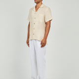 BREEZY LINEN CAMP COLLAR SHIRT