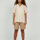 BREEZY LINEN CAMP COLLAR SHIRT