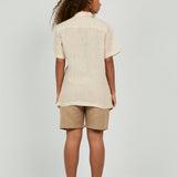 BREEZY LINEN CAMP COLLAR SHIRT