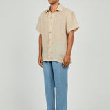 Oversized Textured Linen Shirt