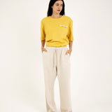 STRAIGHT-LEG LINEN PANTS