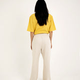 STRAIGHT-LEG LINEN PANTS