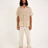 SHORT-SLEEVES LINEN SHIRT