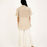 SHORT-SLEEVES LINEN SHIRT
