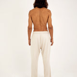 STRAIGHT-LEG LINEN PANTS
