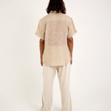 SHORT-SLEEVES LINEN SHIRT