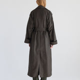 DOUBLE-BREASTED CASHMERE MERINO WOOL TRENCH COAT