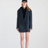 MINI WRAPAROUND CASHMERE MERINO WOOL SKIRT