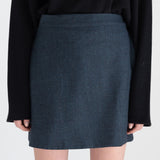 MINI WRAPAROUND CASHMERE MERINO WOOL SKIRT