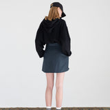 MINI WRAPAROUND CASHMERE MERINO WOOL SKIRT