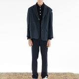SINGLE-BREASTED OVERSIZED CASHMERE MERINO WOOL BLAZER