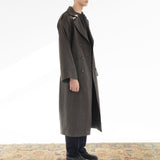 DOUBLE-BREASTED CASHMERE MERINO WOOL TRENCH COAT