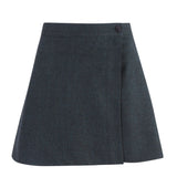 MINI WRAPAROUND CASHMERE MERINO WOOL SKIRT