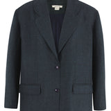 SINGLE-BREASTED OVERSIZED CASHMERE MERINO WOOL BLAZER