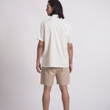 SHORT SLEEVE CAMP-COLLAR LINEN SHIRT
