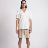 SHORT SLEEVE CAMP-COLLAR LINEN SHIRT