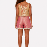 PETAL PANEL CROPPED TOP