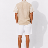 SAND SCRIPT LINEN SHIRT