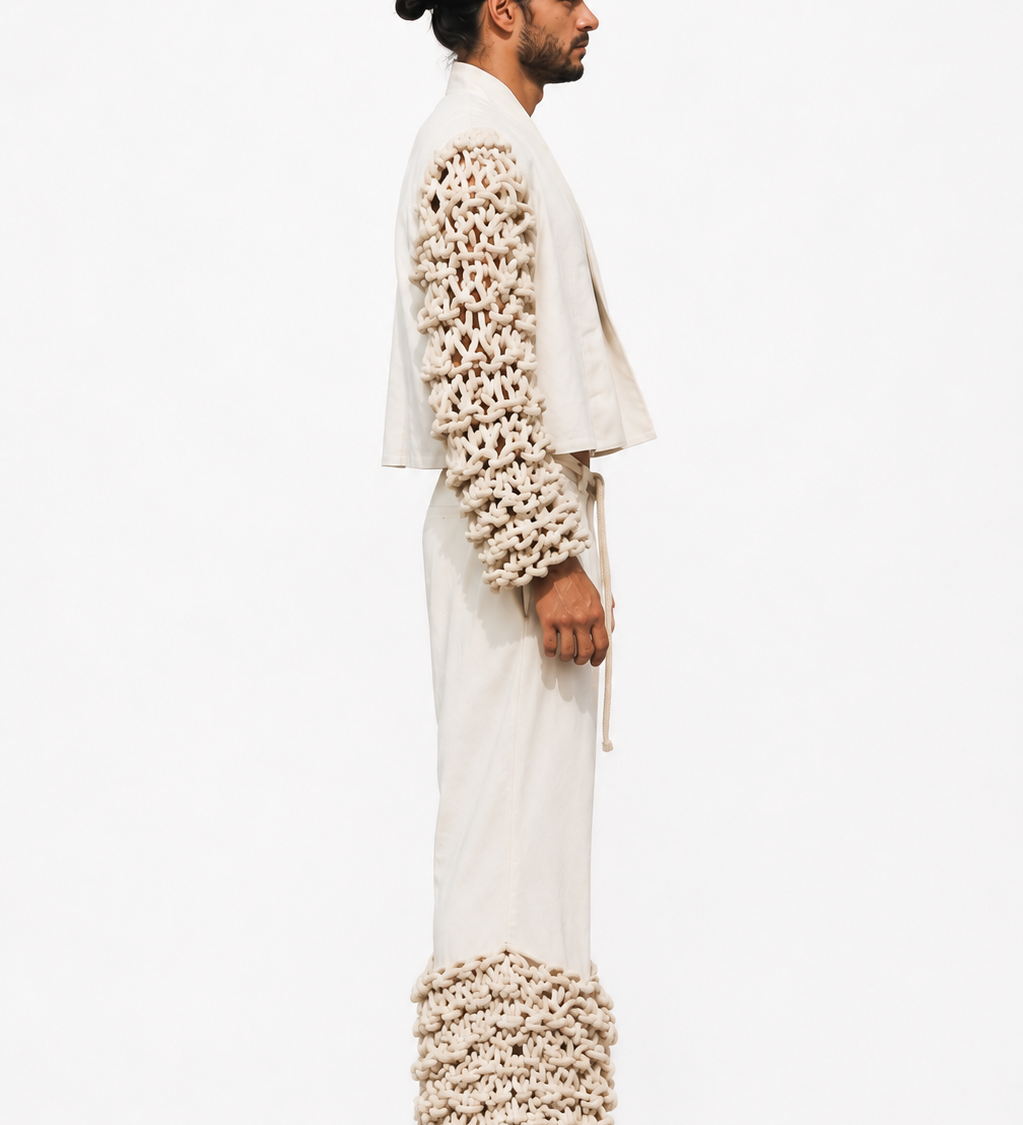 INTERWOVEN KIMONO JACKET