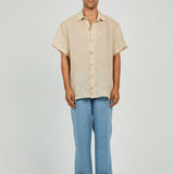 Oversized Textured Linen Shirt