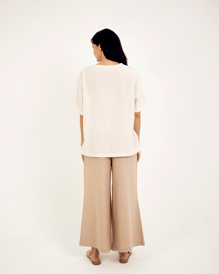 OVERSIZED LINEN T-SHIRT