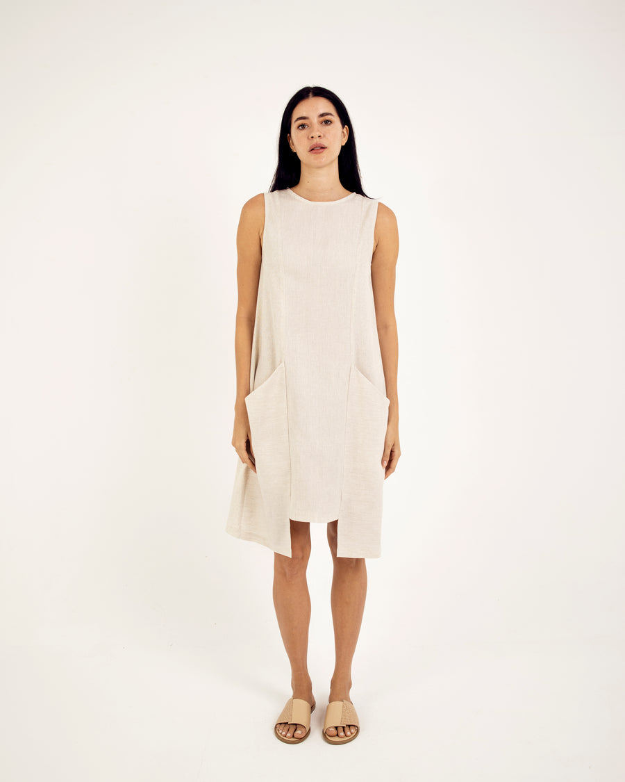 LINEN SHIFT DRESS