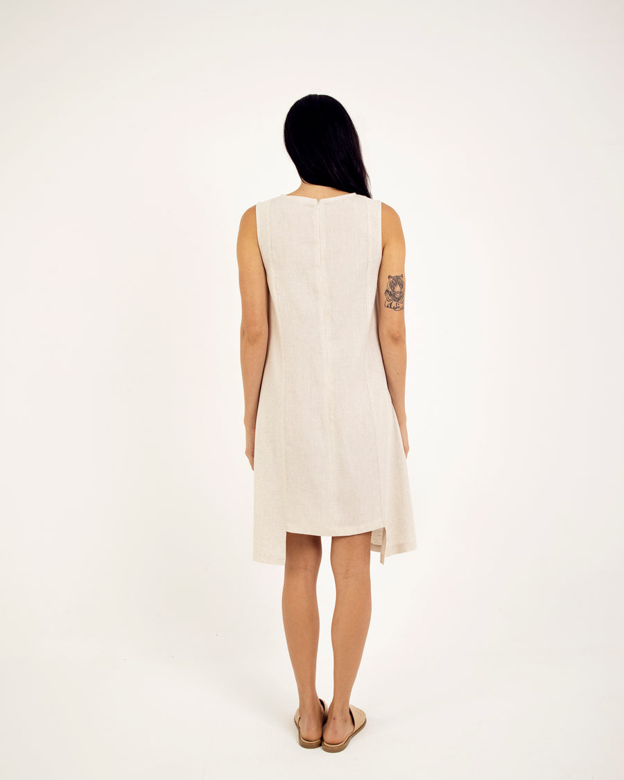 LINEN SHIFT DRESS