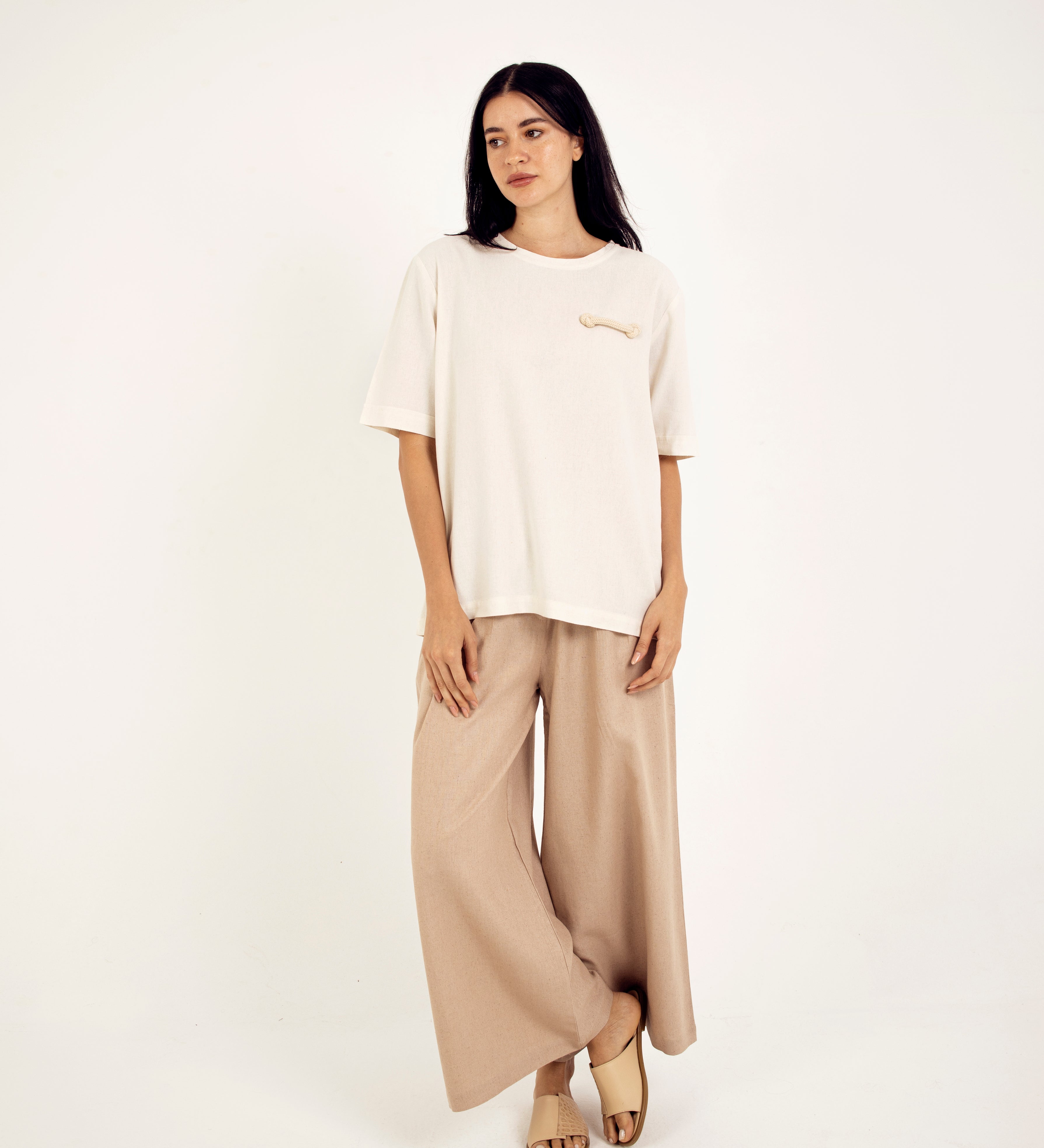 OVERSIZED LINEN T-SHIRT