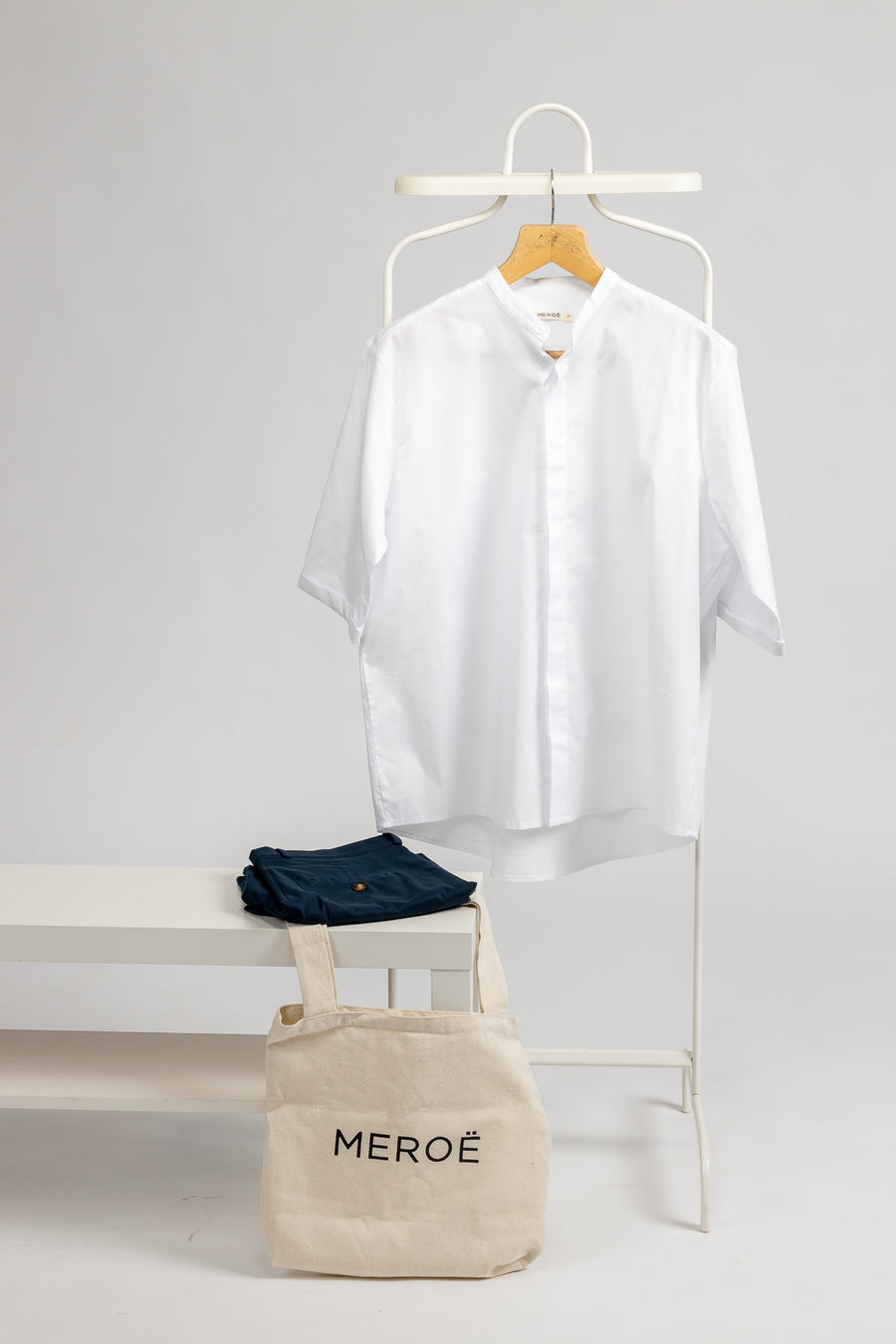 OVERSIZED GRANDAD COLLAR SHIRT