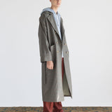 DOUBLE-BREASTED CASHMERE MERINO WOOL TRENCH COAT