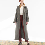 DOUBLE-BREASTED CASHMERE MERINO WOOL TRENCH COAT