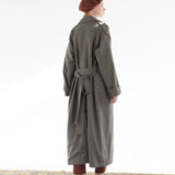 DOUBLE-BREASTED CASHMERE MERINO WOOL TRENCH COAT