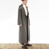 DOUBLE-BREASTED CASHMERE MERINO WOOL TRENCH COAT