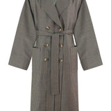 DOUBLE-BREASTED CASHMERE MERINO WOOL TRENCH COAT
