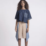 DENIM CROPPED TOP