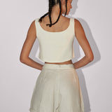 OFFWHITE STRIPED SHORTS