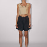 NAVY STRIPED SHORTS