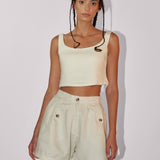 OFFWHITE STRIPED SHORTS